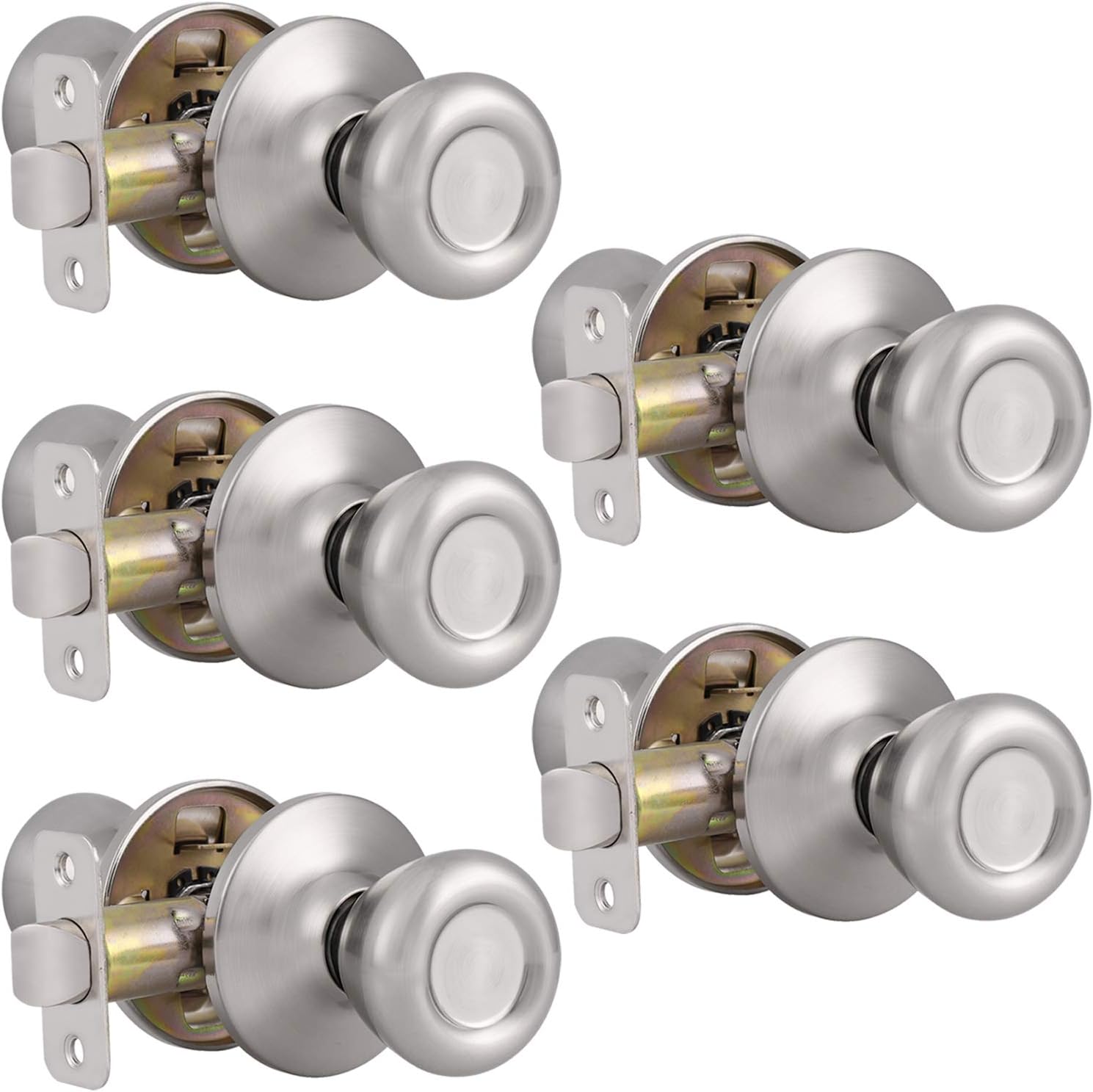 Probrico Tulip Style Passage Door Knobs Hall Closet NonLocking Handles