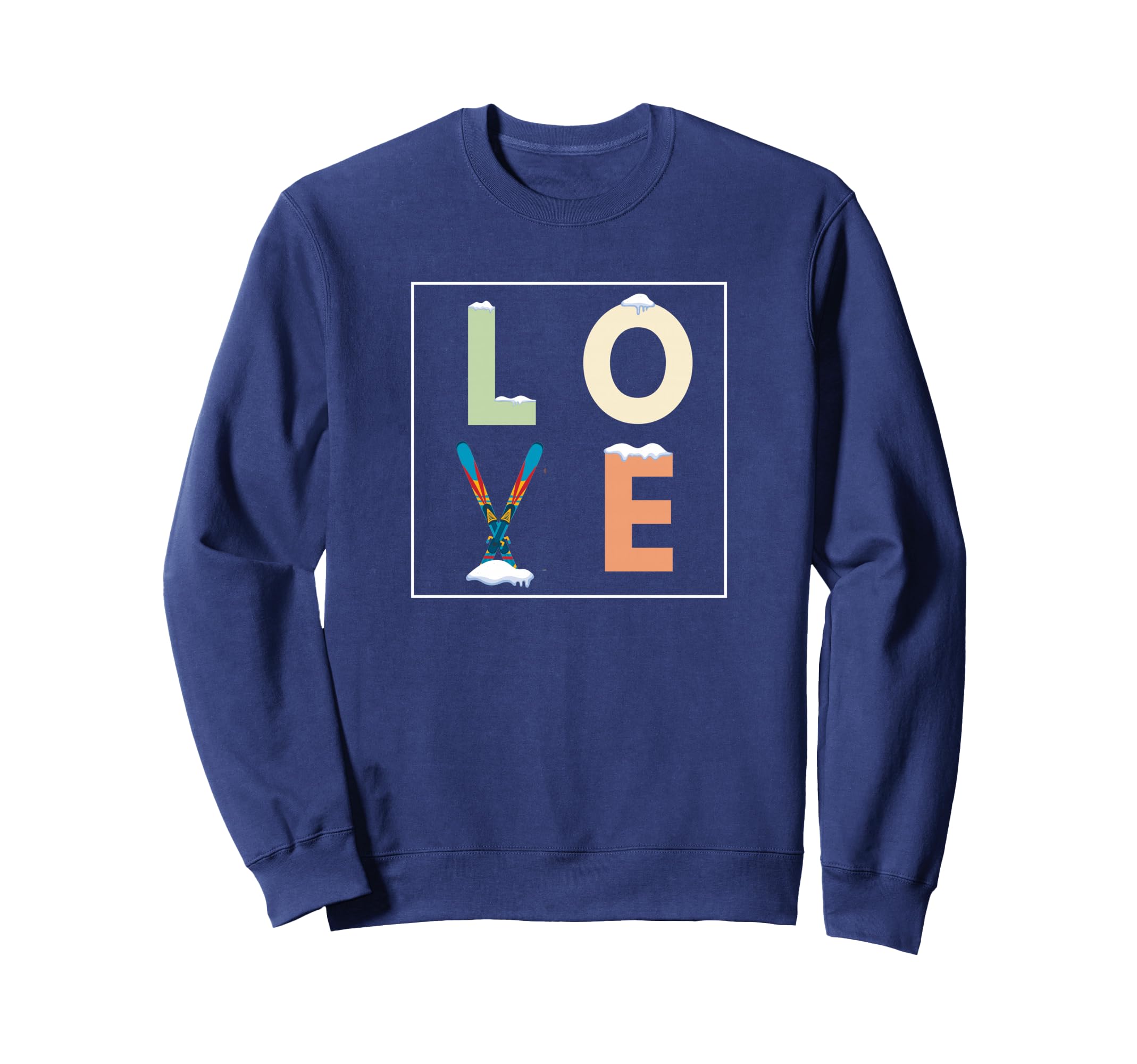 Skiing Love and Ski Love for Skier to Ski Sweatshirt