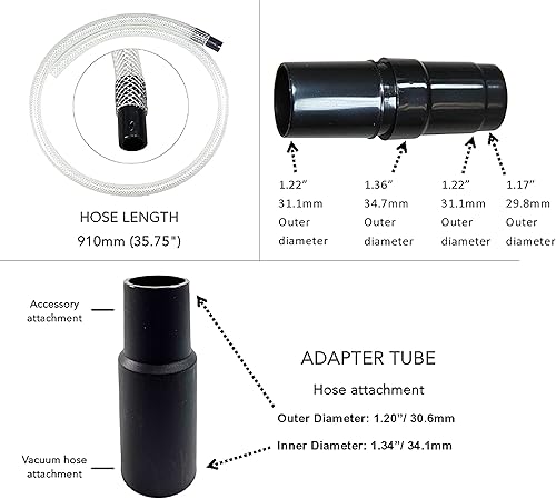 Miniatura 6 de MaximalPower Kit de herramientas de fijación de vacío mini/micro 8 piezas para Bissell Miele Shark - Paquetes combinados (Combo C)