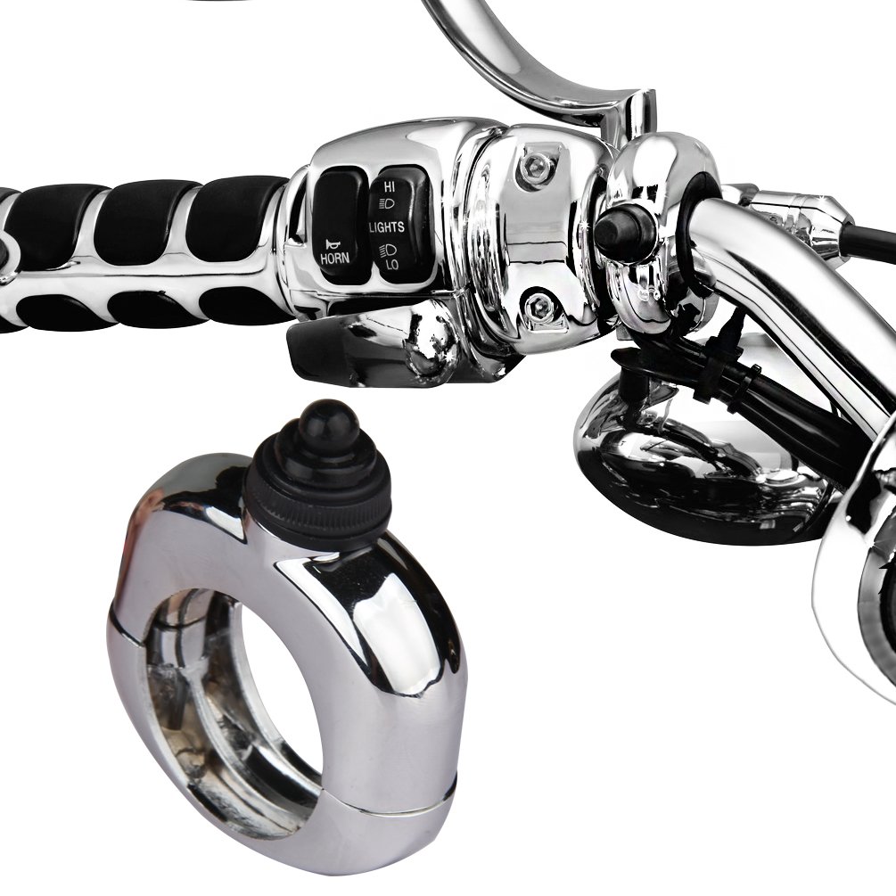 PROAUTO Universal Driving Lights Relay Kits for Harley Motorcycle Switch fits 7/8", 1" or 1-1/4" Handlebar