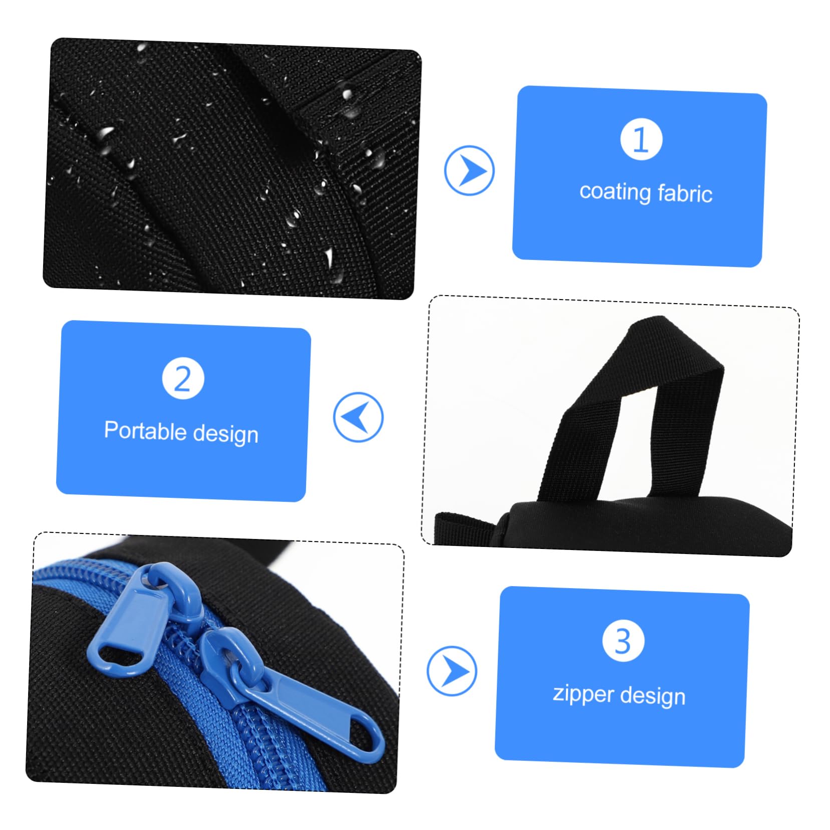 Custodia per Obiettivo Fotocamera Antiurto in Poliestere Nera | Cintura Regolabile Inclusa, Accessorio per Fotografi, Profilo Compatto e Protettivo