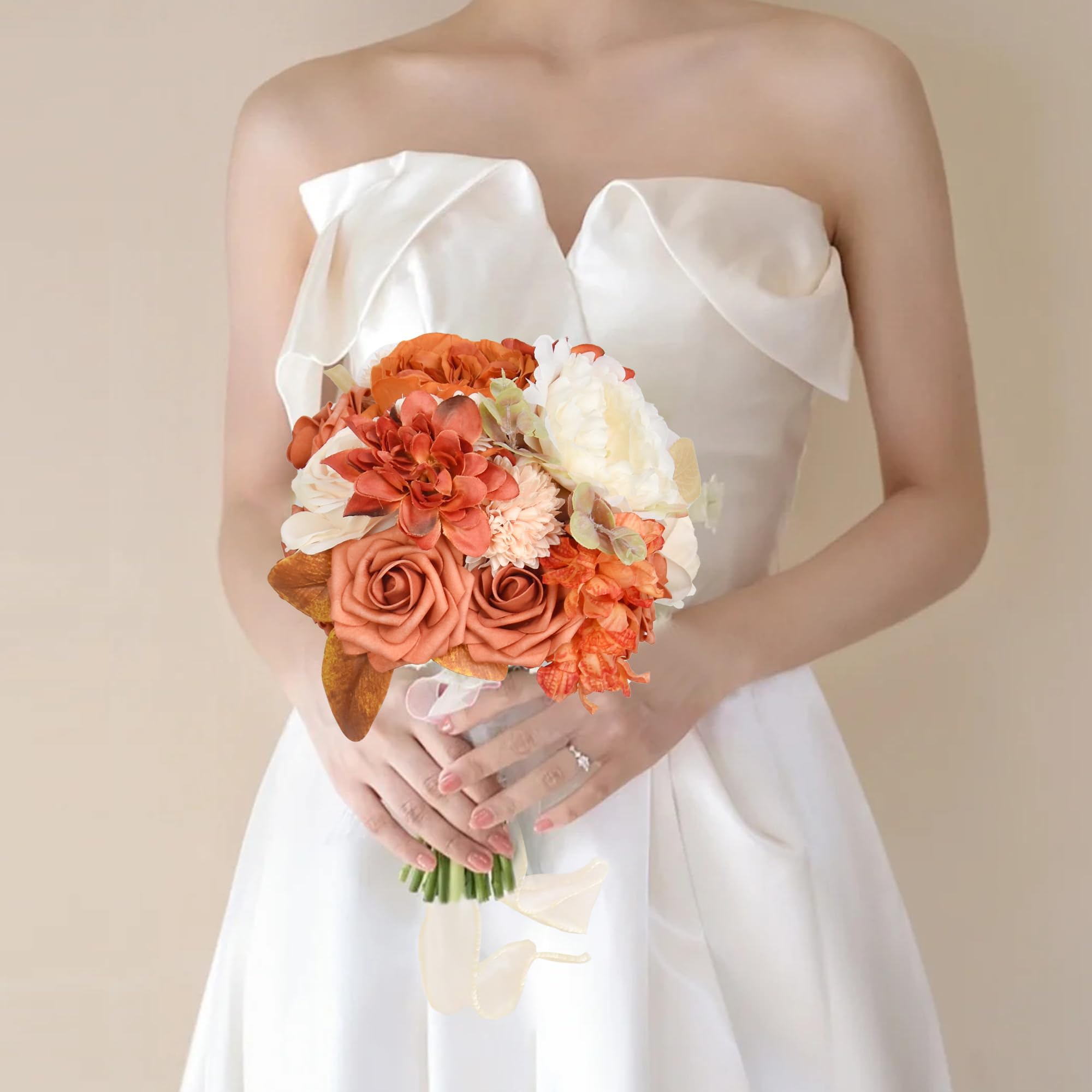 Künstliche Sonnenblumen Aus Seide, 20 Stück Mit Stielen – 8,9 Cm Kopf, 26,9 Cm Stiel, Orange/gelb