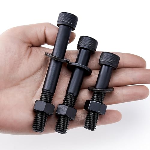 Miniatura 4 de Juego de tornillos métricos M5 M6 M8 M10 M12 surtido de tornillos de cabeza cilíndrica de grado 12.9, tuercas y arandelas hexagonales, kit de