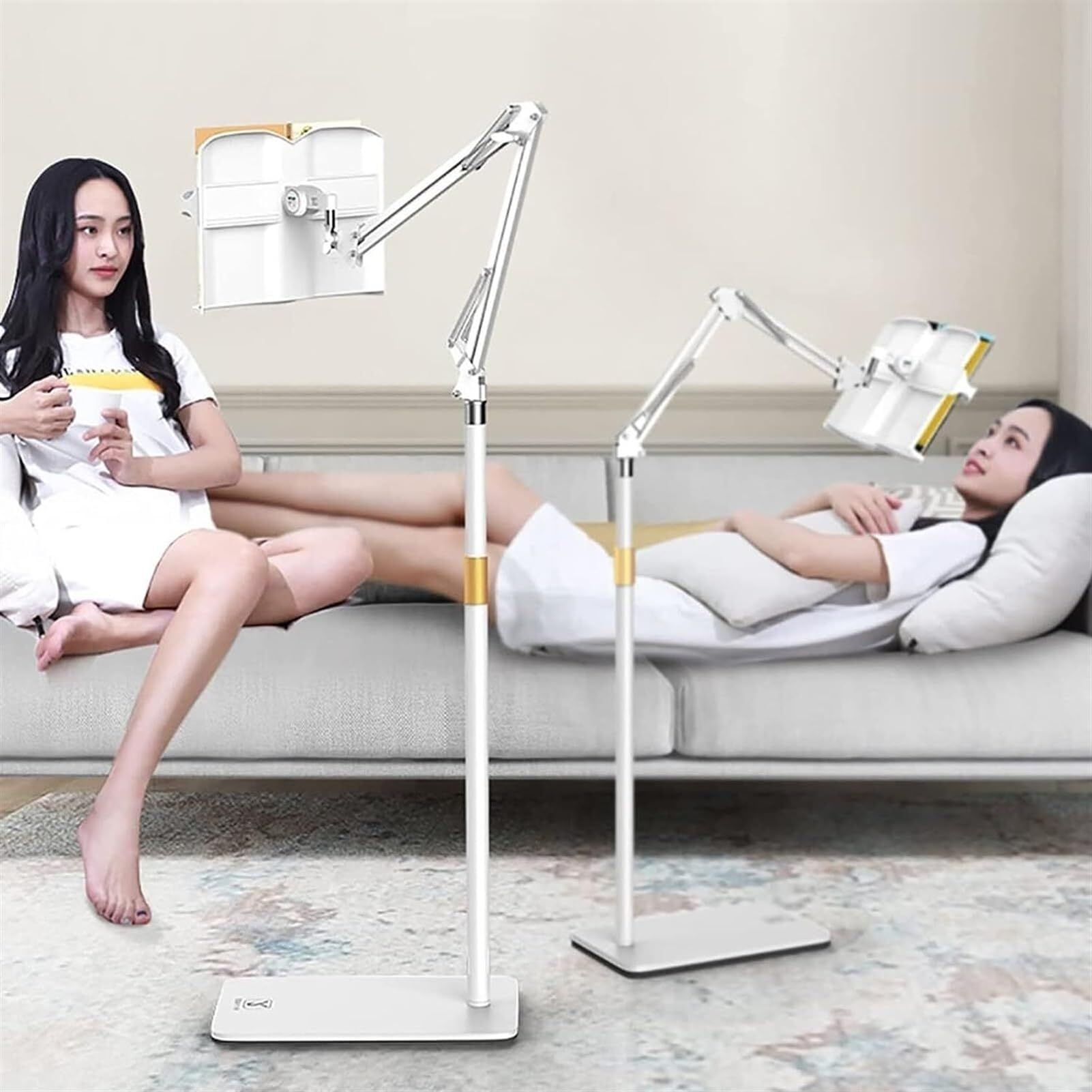 Soporte de Suelo para Leer Libros, Soporte para Libros para Leer, Altura Regulable, Soporte para Libros para Leer en la Cama y en el sofá, Soporte para Libros de Cocina, Personalizable