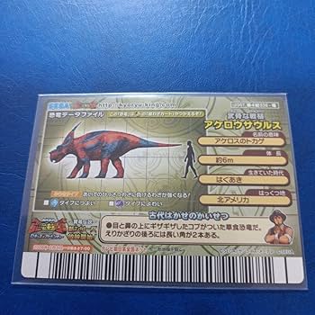 Amazon.co.jp: 恐竜キングカード アケロウサウルス 2007第4紀 : 文房具