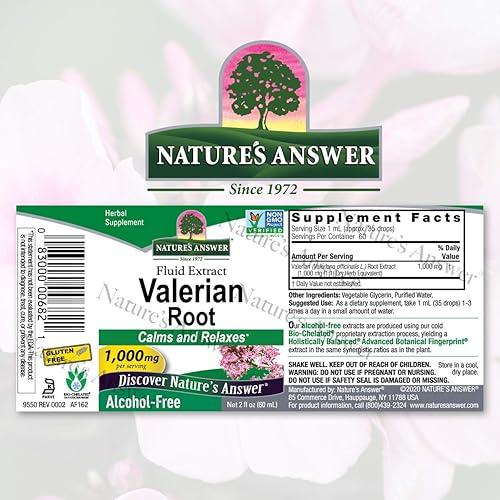 Miniatura 2 de Nature's Answer Raíz de valeriana sin alcohol, 2 onzas líquidas