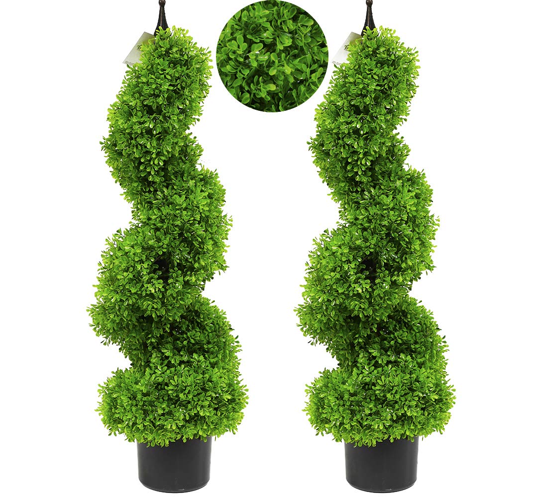 Buy momo 35 inches/2.95ft Artificial trees Artificial Boxwood Spiral