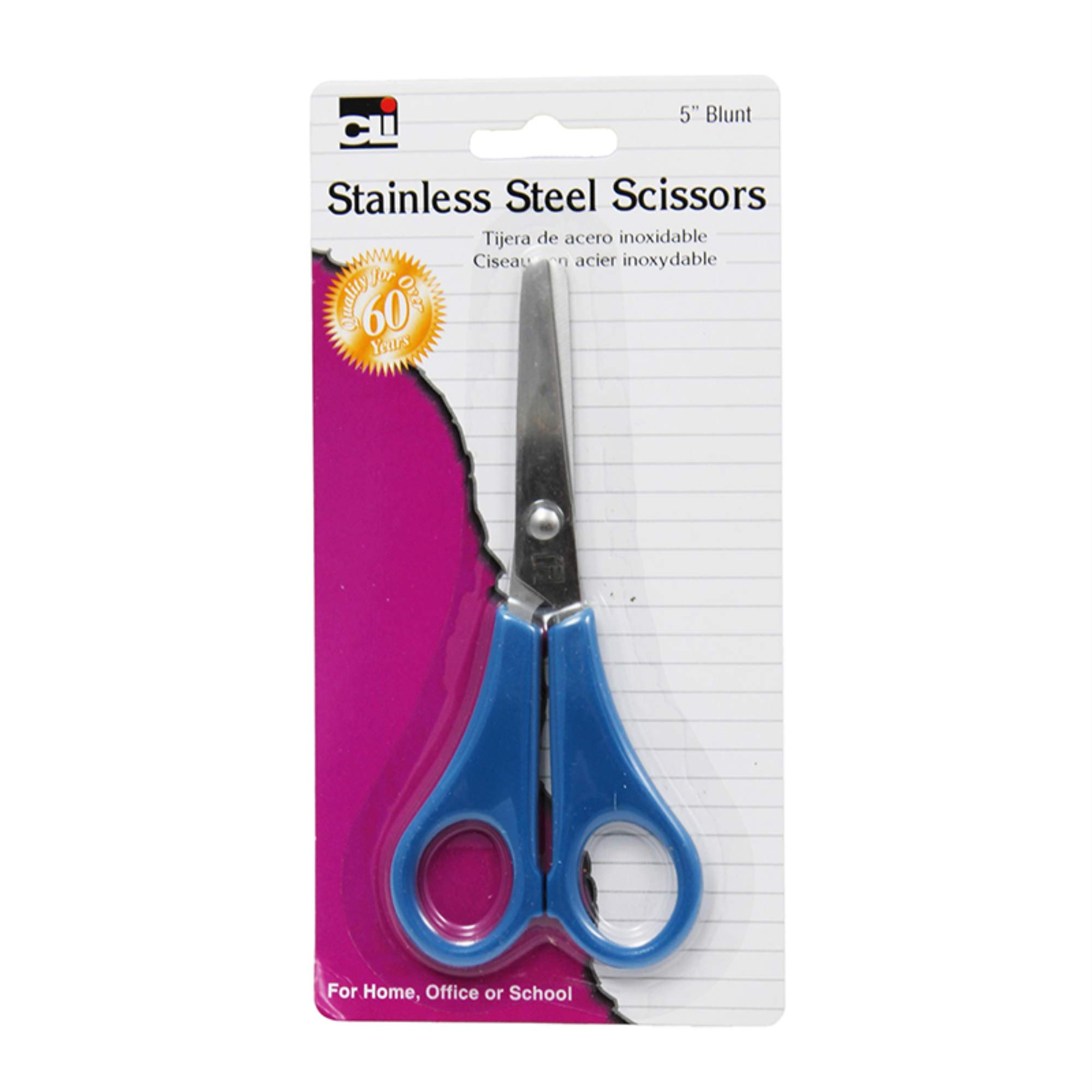 Charles Leonard Forbici per studenti, punta smussata, 12,7 cm, colori assortiti (80530)
