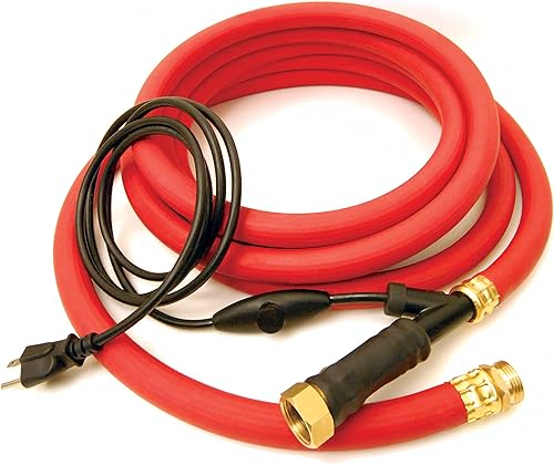 K&H Pet Products Thermo-Hose - Manguera de agua calentada sin hielo, color rojo, 60 pies, 250 vatios