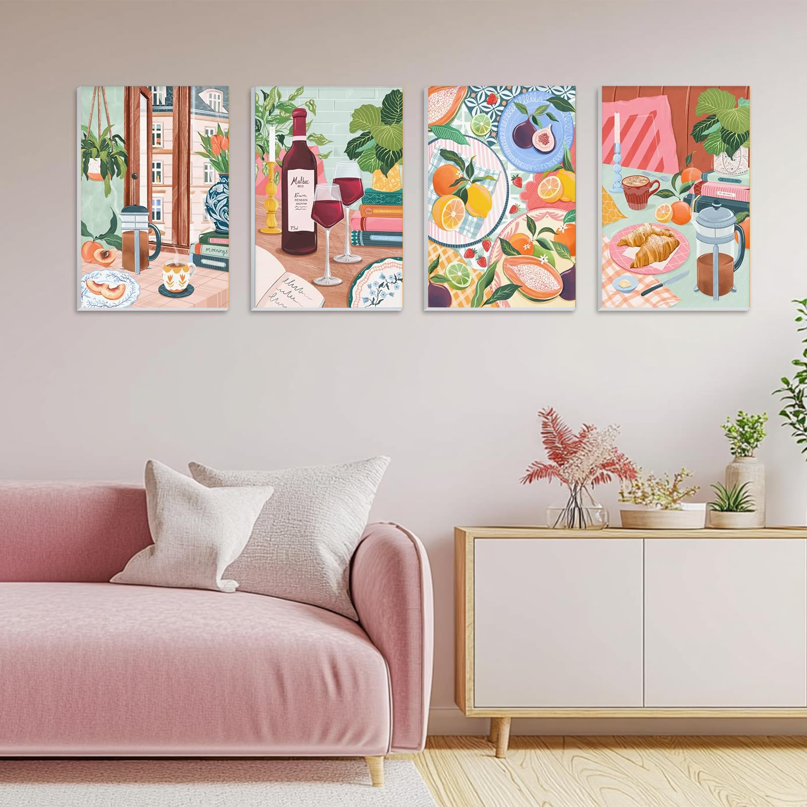 DAERLE Peinture Diamant Floral coloré, 5D Diamond Painting Complet Fleurs sauvages, Diamant