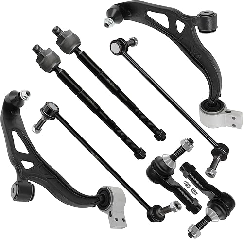 SCITOO Kit de suspensión delantera, brazo de control inferior y rótulas, extremos de barra de acoplamiento interior exterior, eslabones de barra