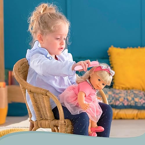 Miniatura 5 de Juego de muñecas de bebé  7 piezas adorables accesorios para muñecas de bebé con 2 biberones, 2 chupetes de muñeca, peine y espejo  Juguetes de