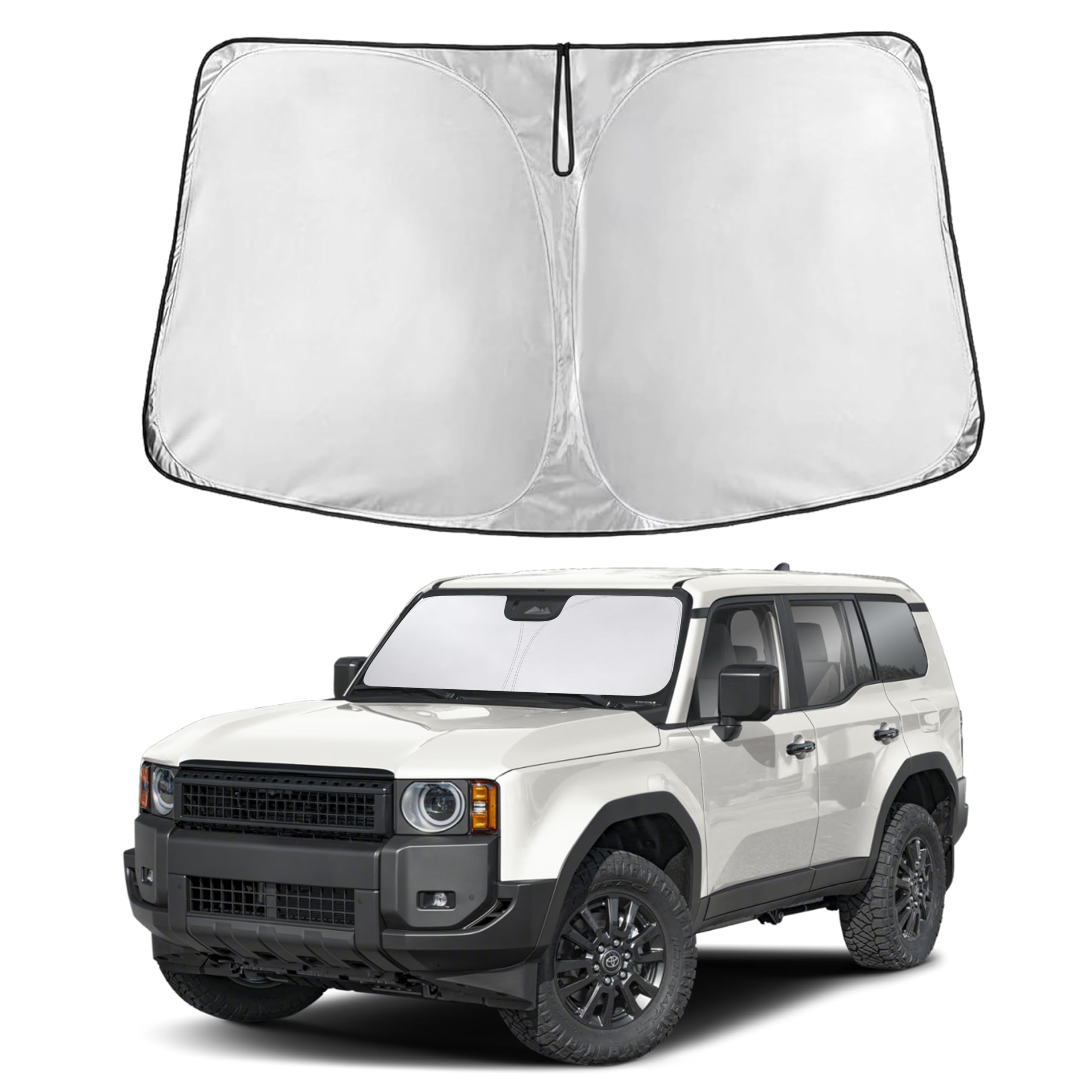 EcoNour Windshield Sun Shade for Toyota Land Cruiser 2024–2024 2025 2026