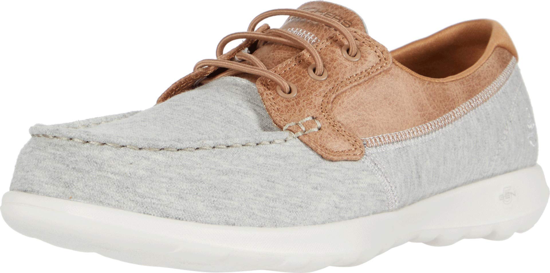 Skechers Women's Go Walk Lite-136071 Boat Shoe grey Size: