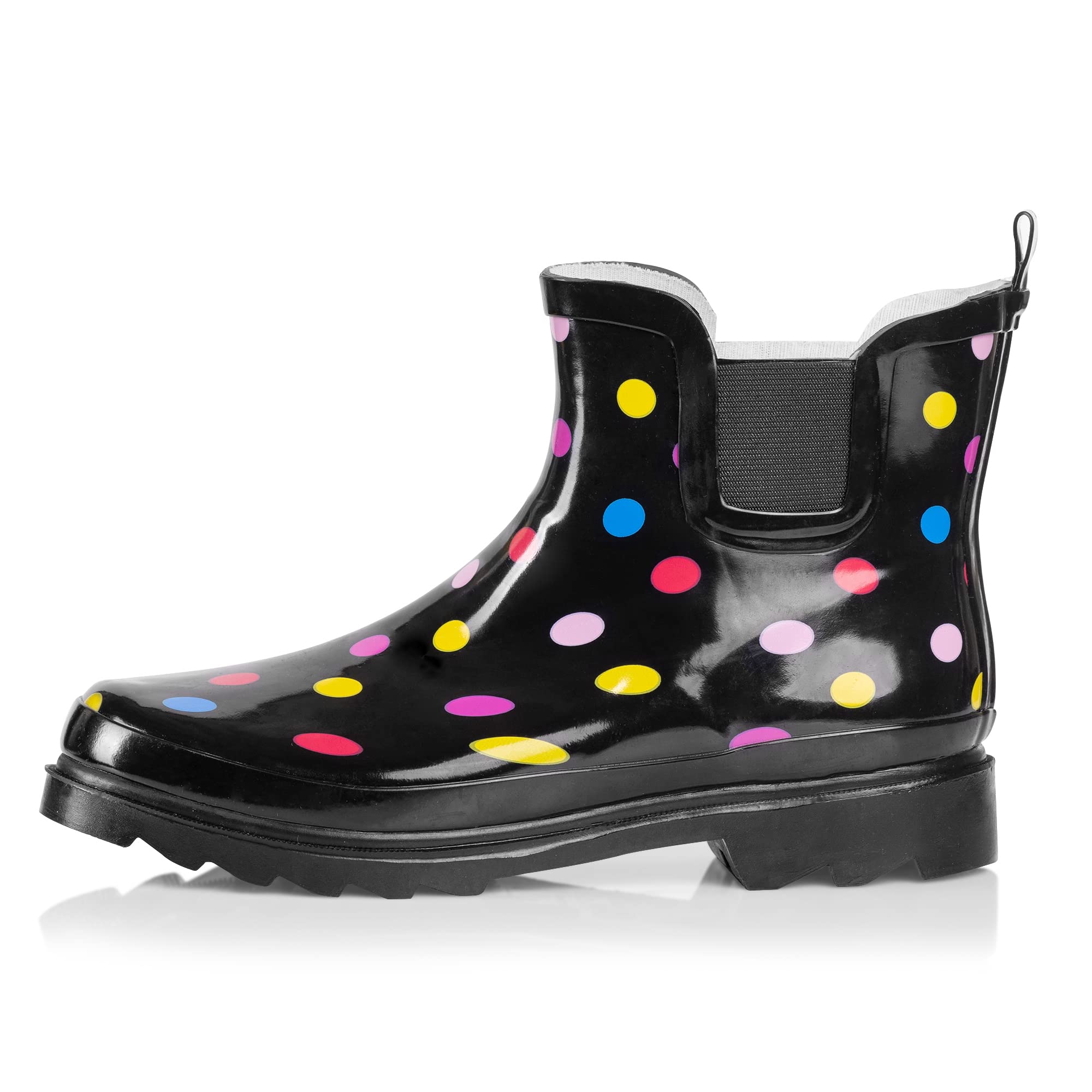 NORTY - Womens Ankle Rain Boots - Ladies Waterproof Winter Spring Garden Boot runs ½ size large