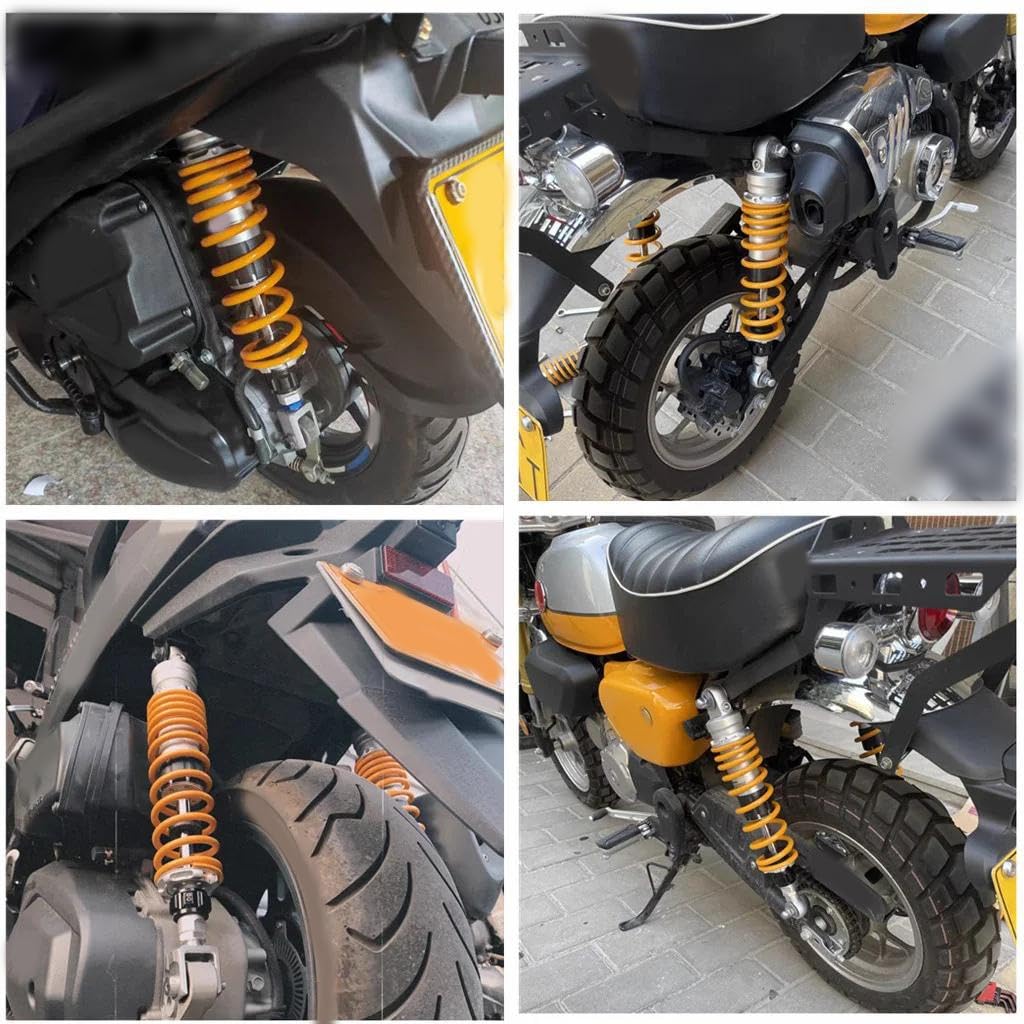 Accessori ammortizzanti 1 PCS 290mm-360mm Smorzamento Moto Regola Ammortizzatore Posteriore per Sospensione Posteriore per Kawasaki (Size : 300mm Black Fork
