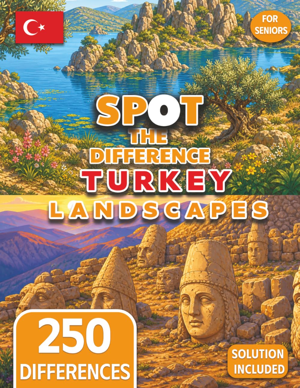 Spot the Difference for Seniors: Colorful Turkey Landscape Illustrations (Seniors Stay Sharp Series)