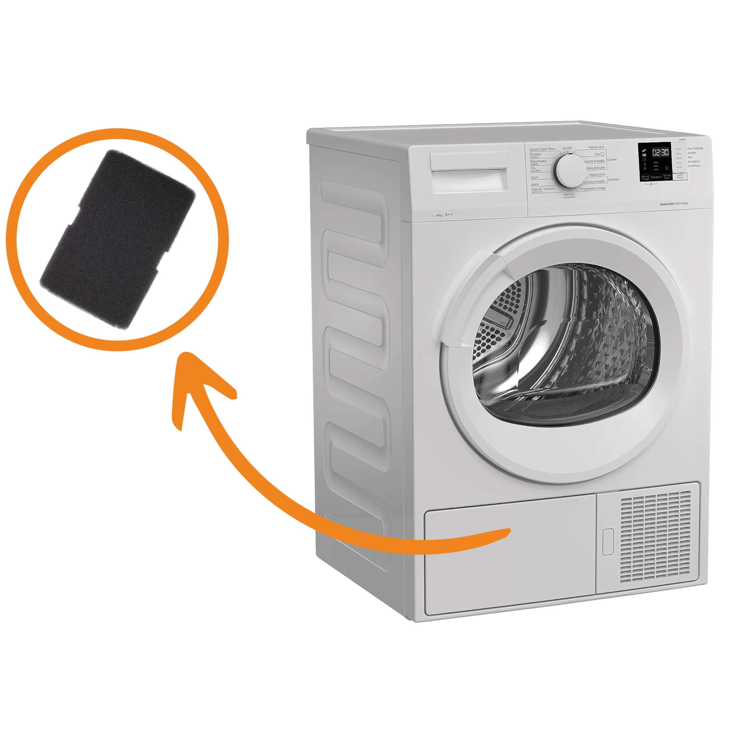 Filtri Asciugatrice Beko - 4 Pezzi Riutilizzabili Per Asciugatrici A Condensazione E Pompa Di Calore - Foto 10