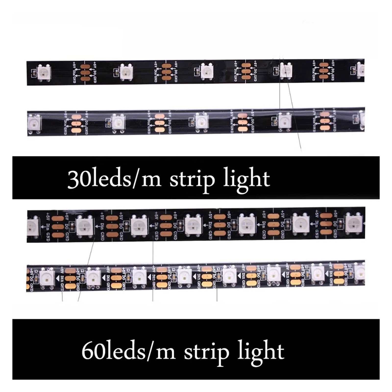 Rainbow ARGB Adressierbarer WS2812B LED-Streifen 5V 3Pin Header Kompatibel mit Mainboard Aura SYNC Mystic Light RGB Fusion for PC(30leds-m,3X100CM STRIP SET_IP65 WATERPROOF)
