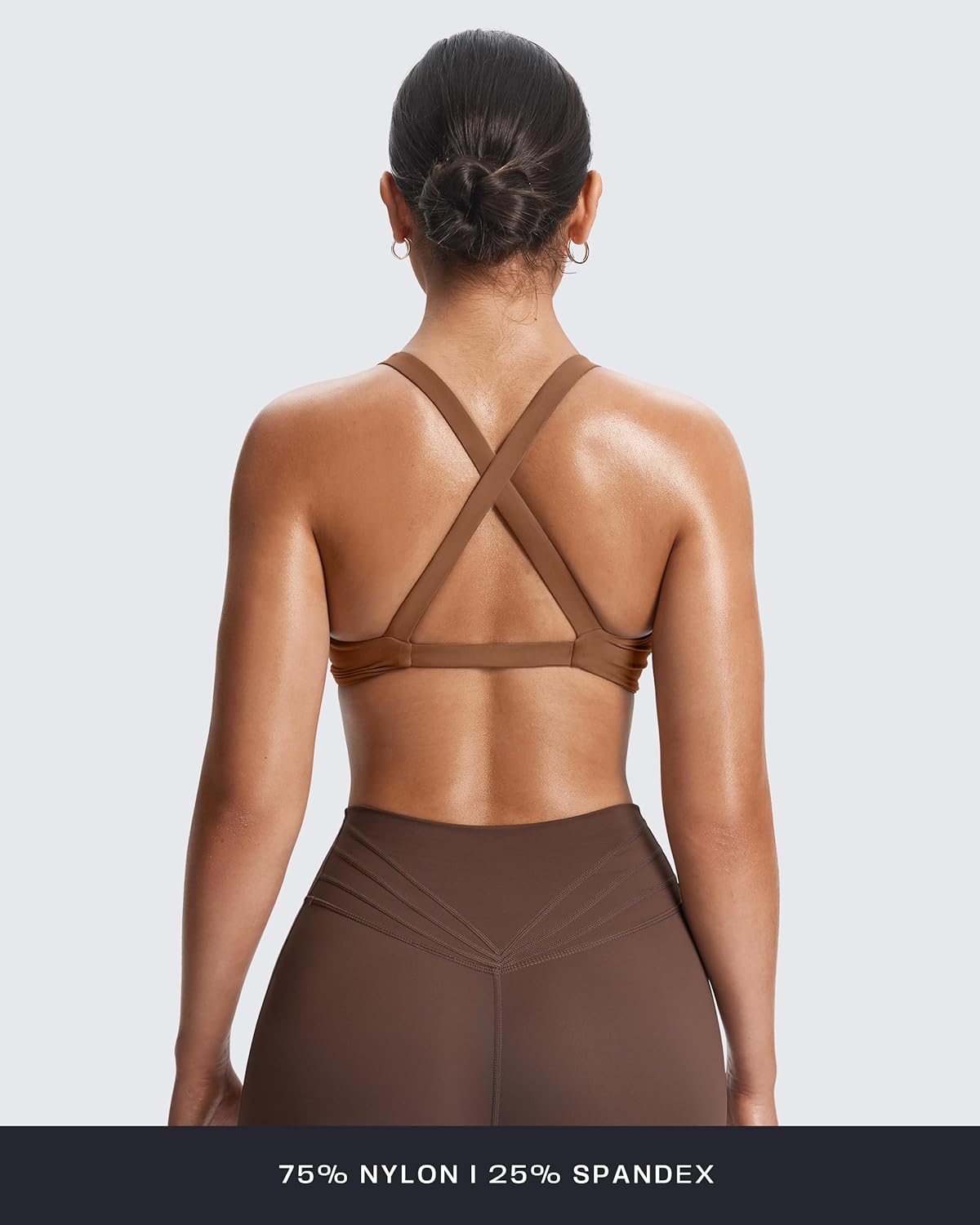 Aoxjox Women's Workout Sports Bras Fitness Satara Low Impact Bra Yoga Crop Tank - Image 3