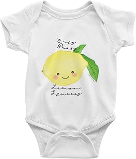 Easy Peasy Lemon Squeezy Bodysuit, Baby Clothes, Baby Grow, Boy, Girl, Baby Grow, Babies Sleep suit, New-born, Custom, Baby Shower, Gift (3-6)