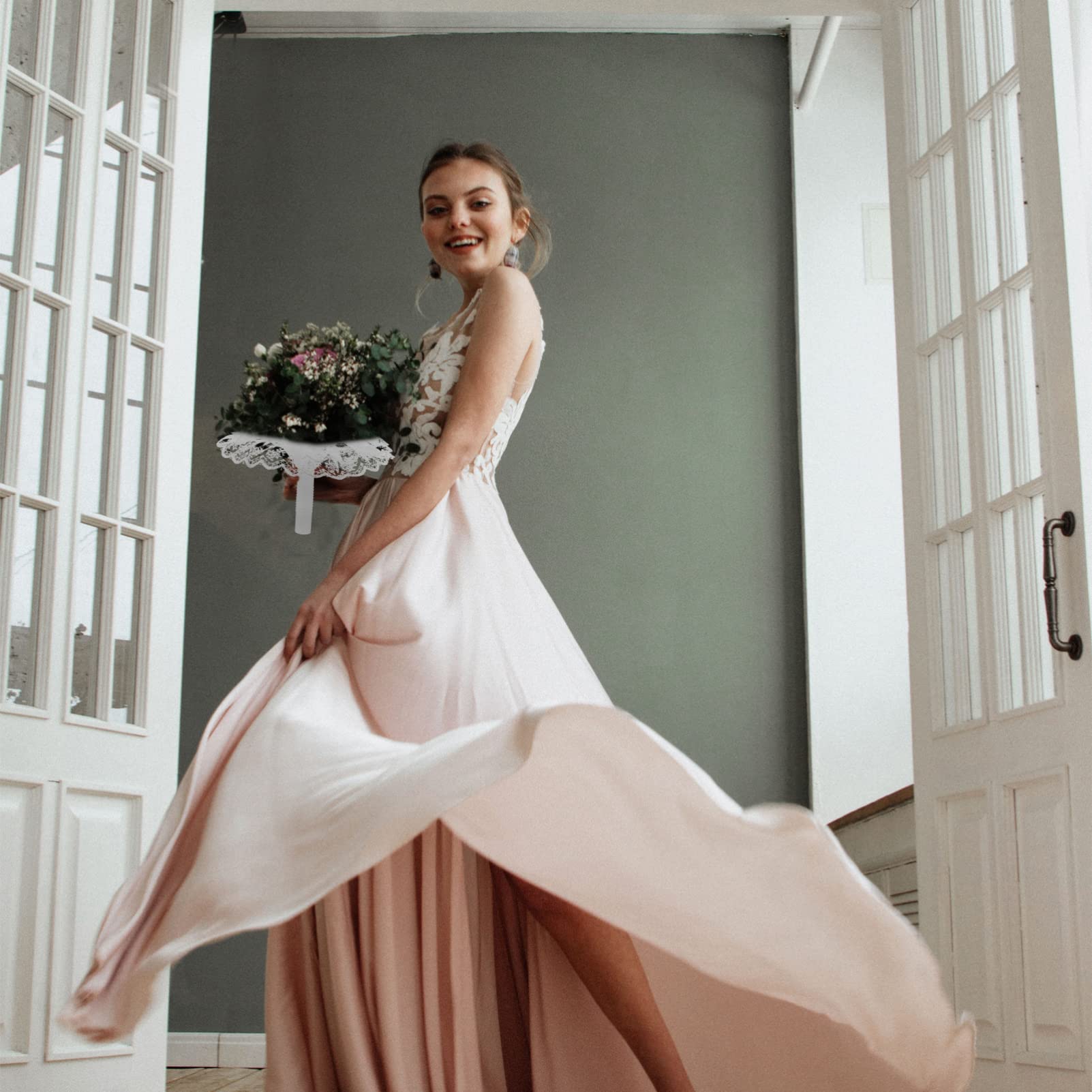 NUOBESTY 3 Piezas De Soporte De Flores De Arcilla Para Sujetar Con La Mano Para El Novio Soporte Para Ramo De Boda Flores Para Invitados Decoraciones Jarrones Falsos Ligas De
