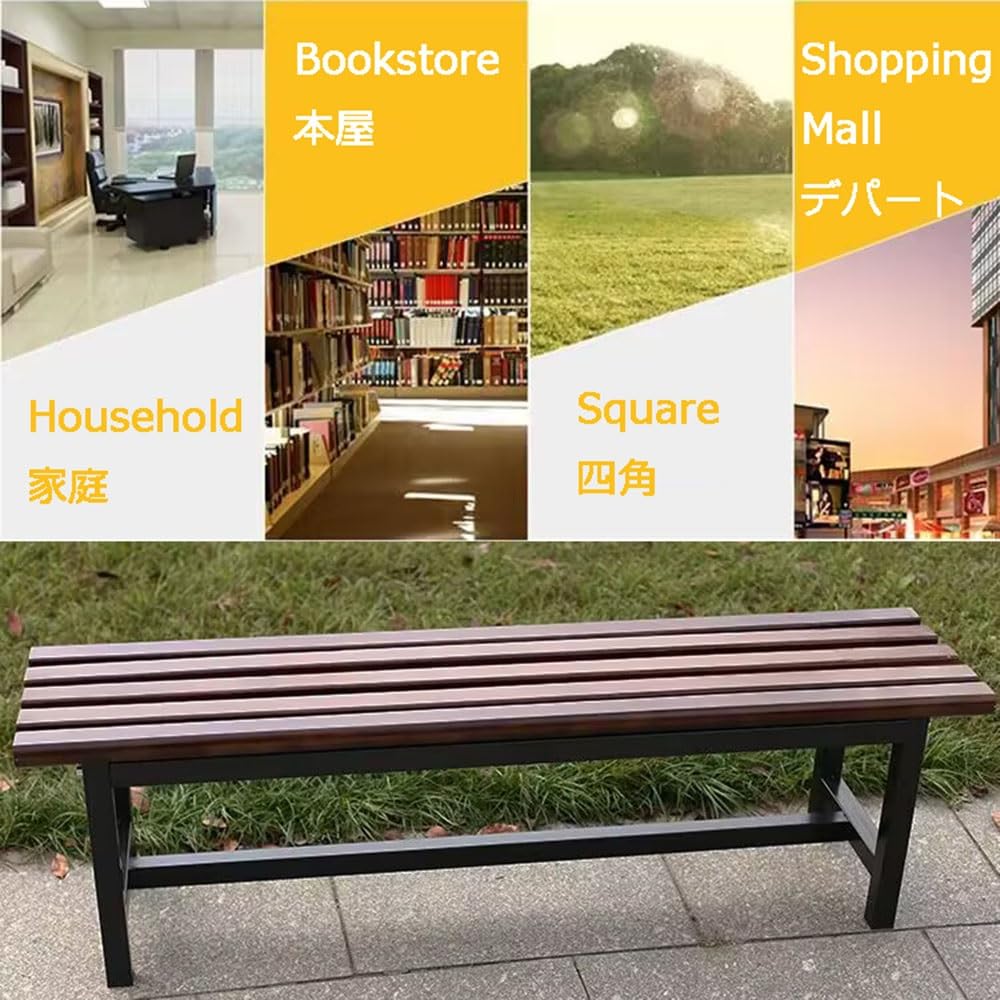 木製ベンチ　ガーデニングチェア　ガーデニングベンチ Amazon | 木製ベンチ ガーデンベンチ 金属の脚 屋外 耐候性 ガーデン