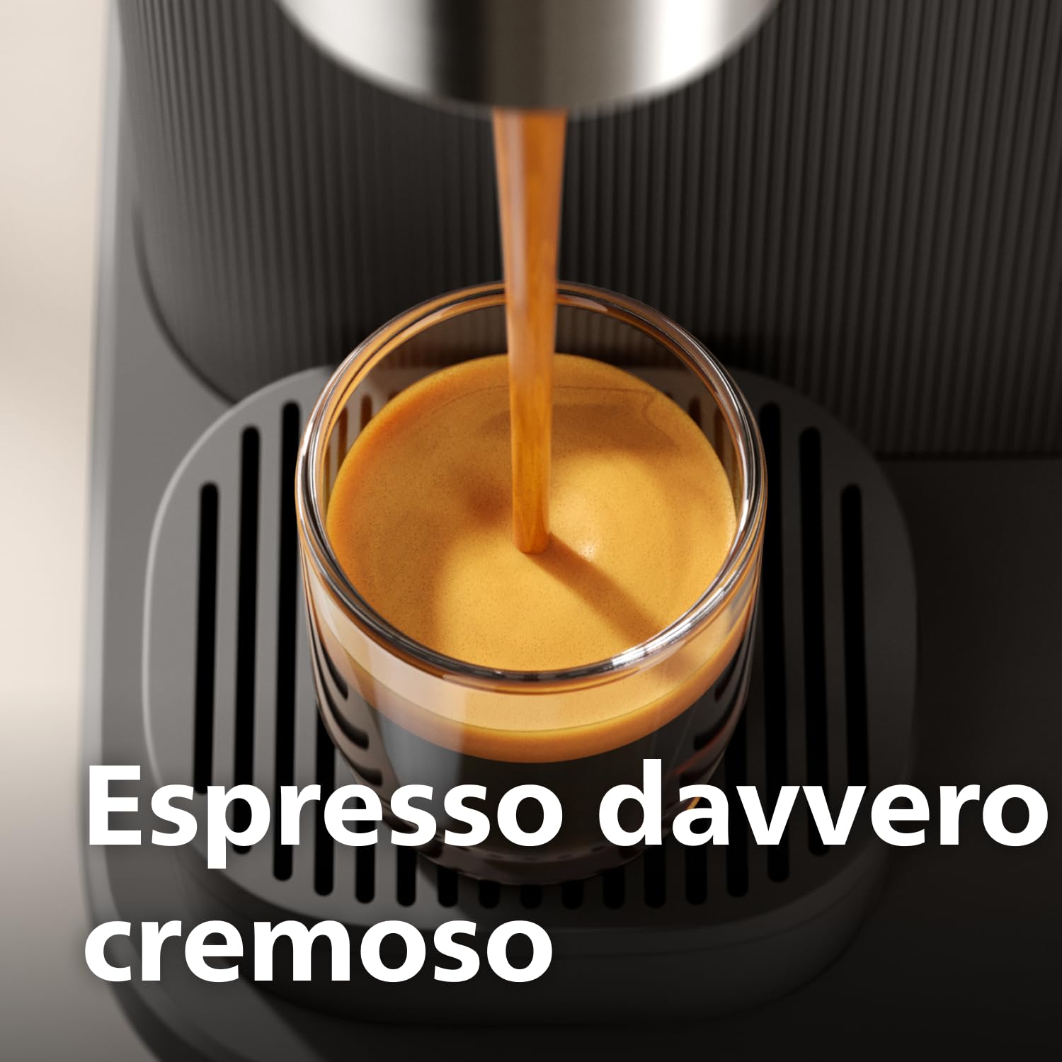 ‎Philips Baristina Macchina Espresso con macinatura, pressatura e preparazione automatica, 16 bar, per Espresso e Lungo, compatta, Nero con Portafiltro Nero, macinacaffè integrato BAR305/60