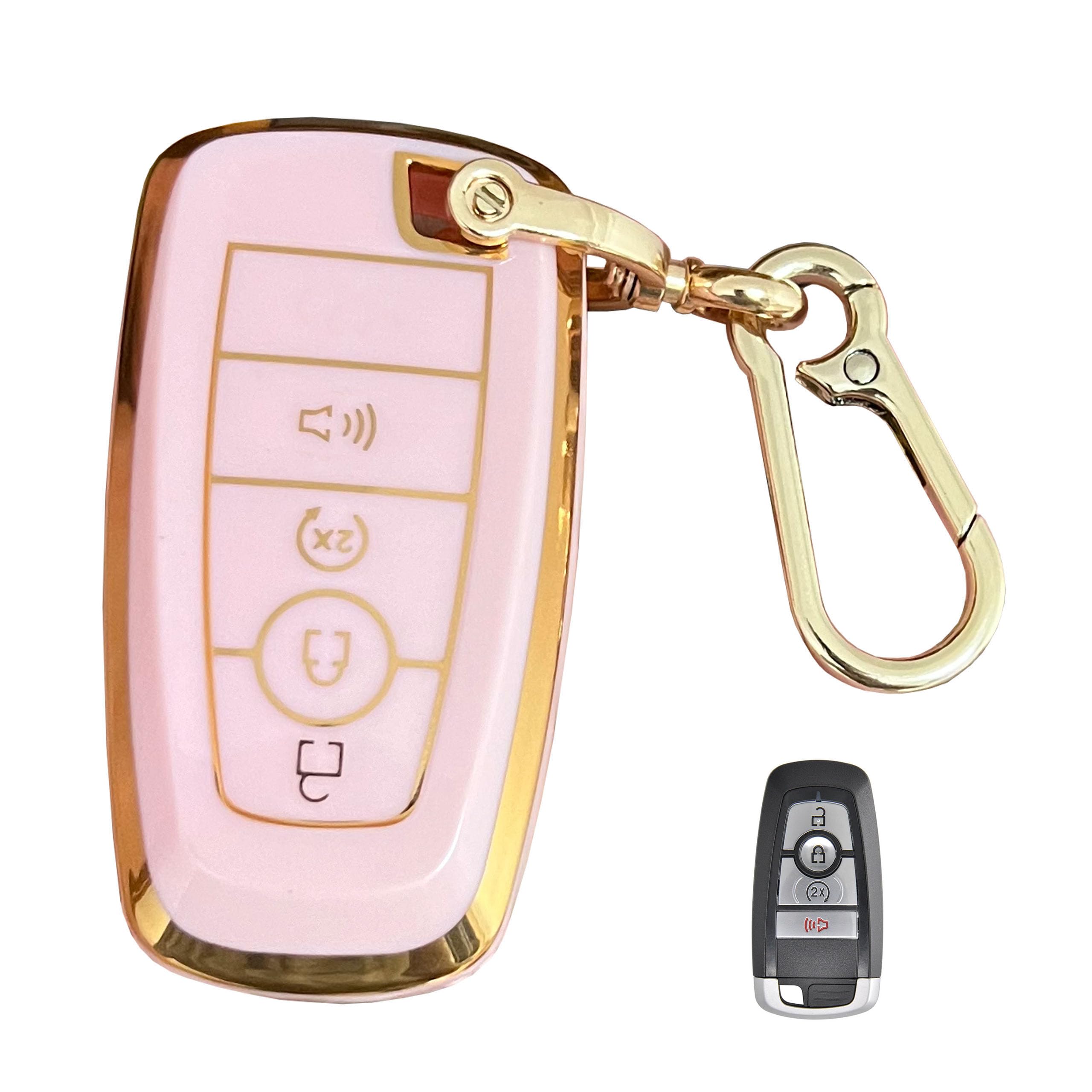 QIXIUBIA Keyless Entry Remote for Ford Key Fob Cover Protective Shell Fits for Ford Edge Escape Expedition Explorer Fusion Mustang Ranger F-150 F-250
