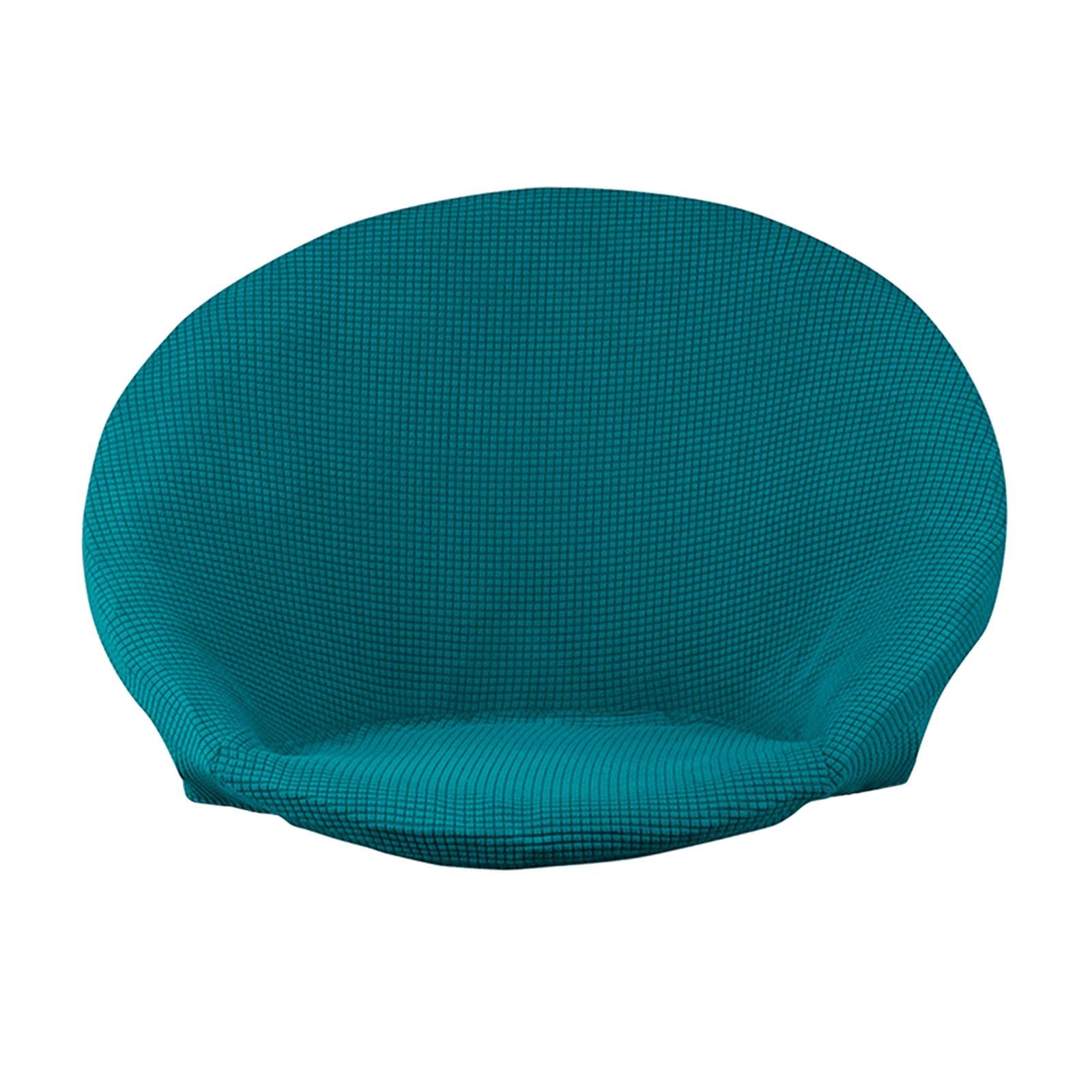The Style SutraJacquard Fabric Saucer Chair Slipcover Stretch Removable Moon Chair Cover blue | Furniture | Slipcovers-image-28
