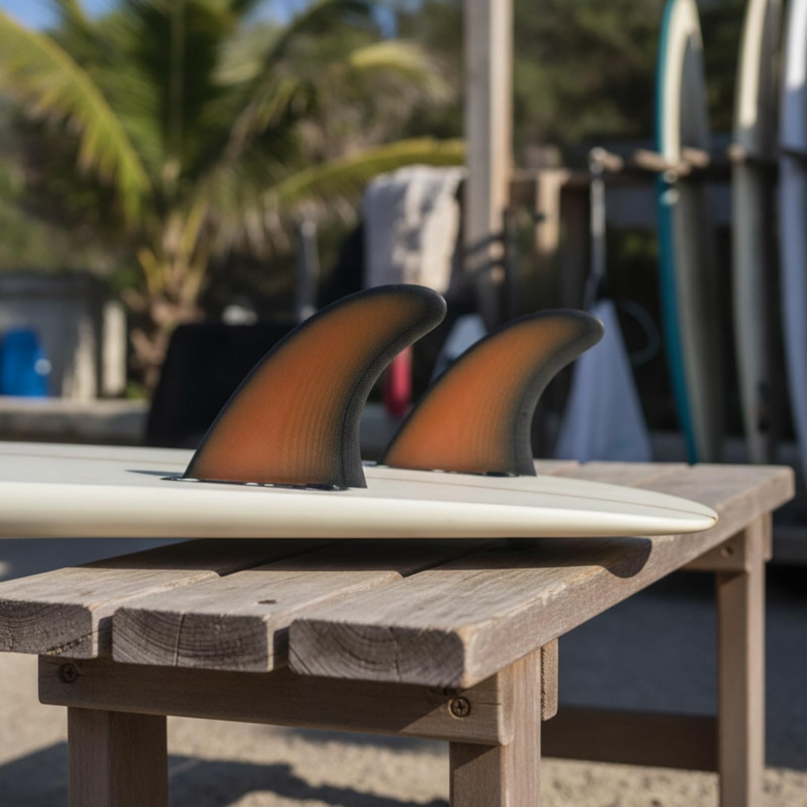LOVIVER de Surf de una Pieza con de Doble Lengüeta Ajustable Quilla para Tabla con Estabilidad y Control Mejorados Superficie Texturizada Adecuada para , Azul