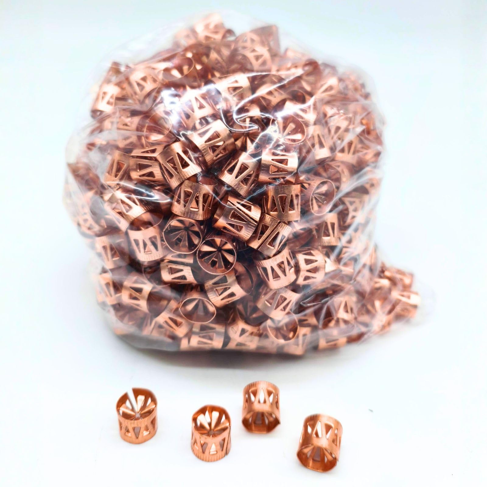 AlcoFermBrew Kupfer Bialecki Ringe 12mm 1,2L – Pall Ringe SPP Packung Spiral Prismatische Verpackung