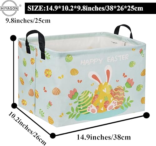 Miniatura 233 de HIYAGON Cesta de almacenamiento para niños, cesta de regalo para bebé, cesta de regalo, cesta organizadora de juguetes lindos, caja rectangular