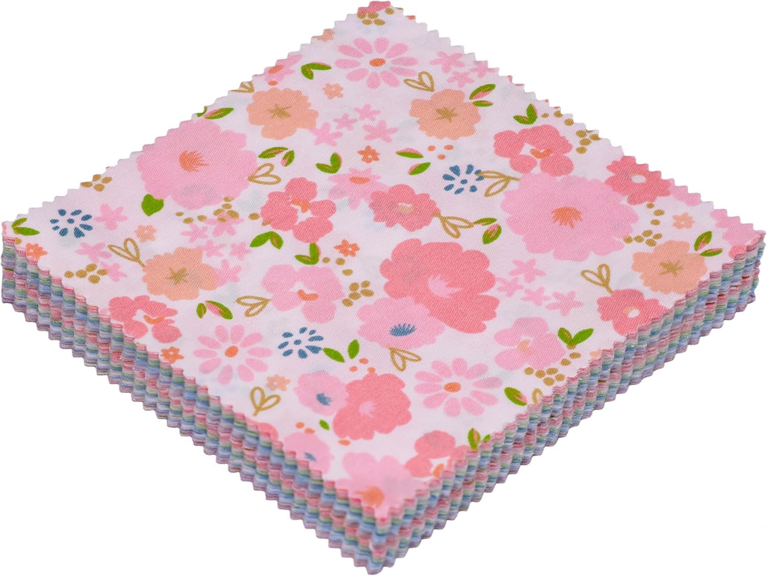 42 5-inch Cotton Fabric Squares Bundles, Charm Packs for Quilting 5 inch, 5x5 Charm Squares -for Sewing, Patchwork Quilt, and DIY Crafts, Sweet Garden-image-17