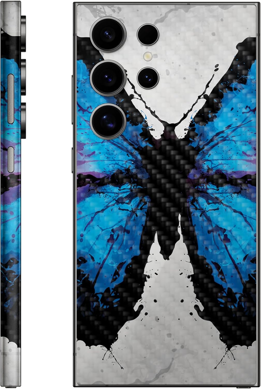 Carbon Fiber Phone Skin Compatible with Samsung Galaxy S24 Ultra - Modern Hex - Premium 3M Vinyl Protective Wrap Decal Cover - Easy to Apply | Crafted in The USA by MightySkins