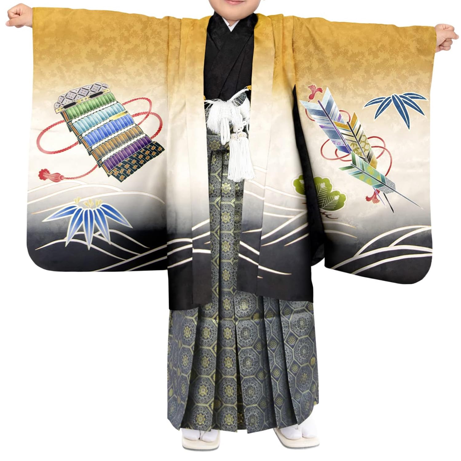 Amazon | [KYOETSU] [キョウエツ] 七五三 男の子 5歳 着物 袴 セット