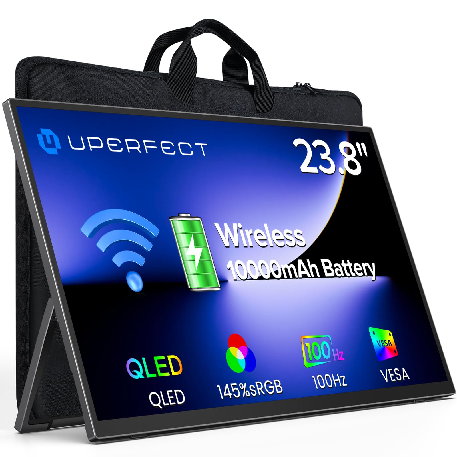 UPERFECT 23.8' 1080P 100Hz Wireless Portable Monitor
