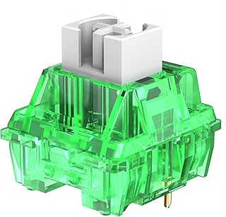 MAGIC-REFINER CS Linear Switches, Gateron 3 Pin 45gf SMD Linear Switch Set with Dustproof Stem, Durable 80M MX Switch Compatible with Hotswap Mechanical Keyboards (45 PCS, Green)