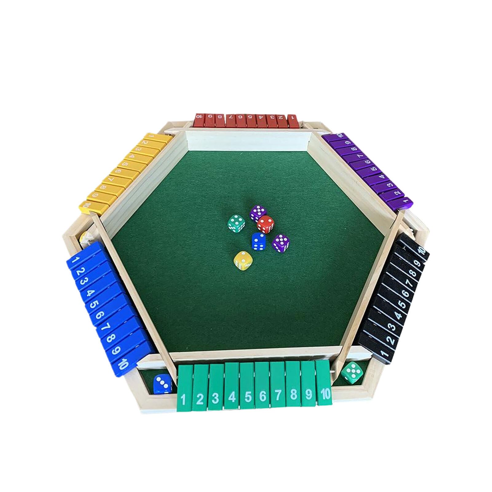 Set di Giochi da Tavolo in Legno pieni di Divertimento per la Famiglia e Gli Amici Giochi intrattenimento per Adulti da Tavolo per 6 Persone Matematica Dadi, digitare+1