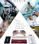 Polarized Aviator Sunglasses for Men and Women, Classic Pilot Sun Glasses with Premium Metal Frame and UV Protection