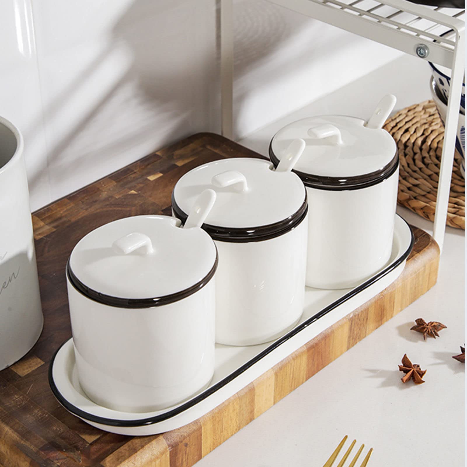 Cuenco de café de porcelana con cuchara, recipiente de color sólido de 250 ml para desayuno y té de la tarde, esencial para el hogar a prueba de humedad y polvo