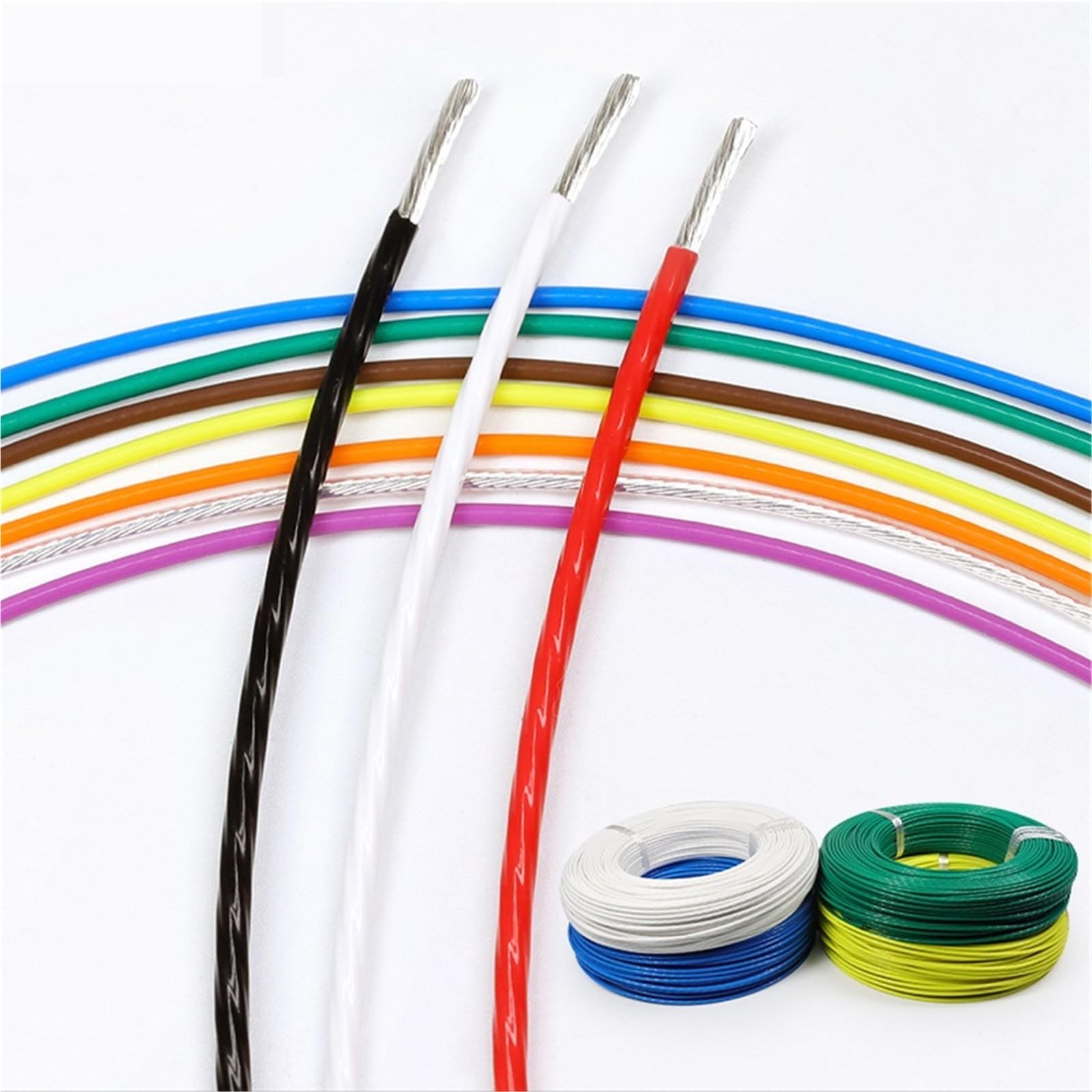2/5/10m PTFE 銀メッキ OFC ワイヤー | 30-17AWG FEP 絶縁 HiFi