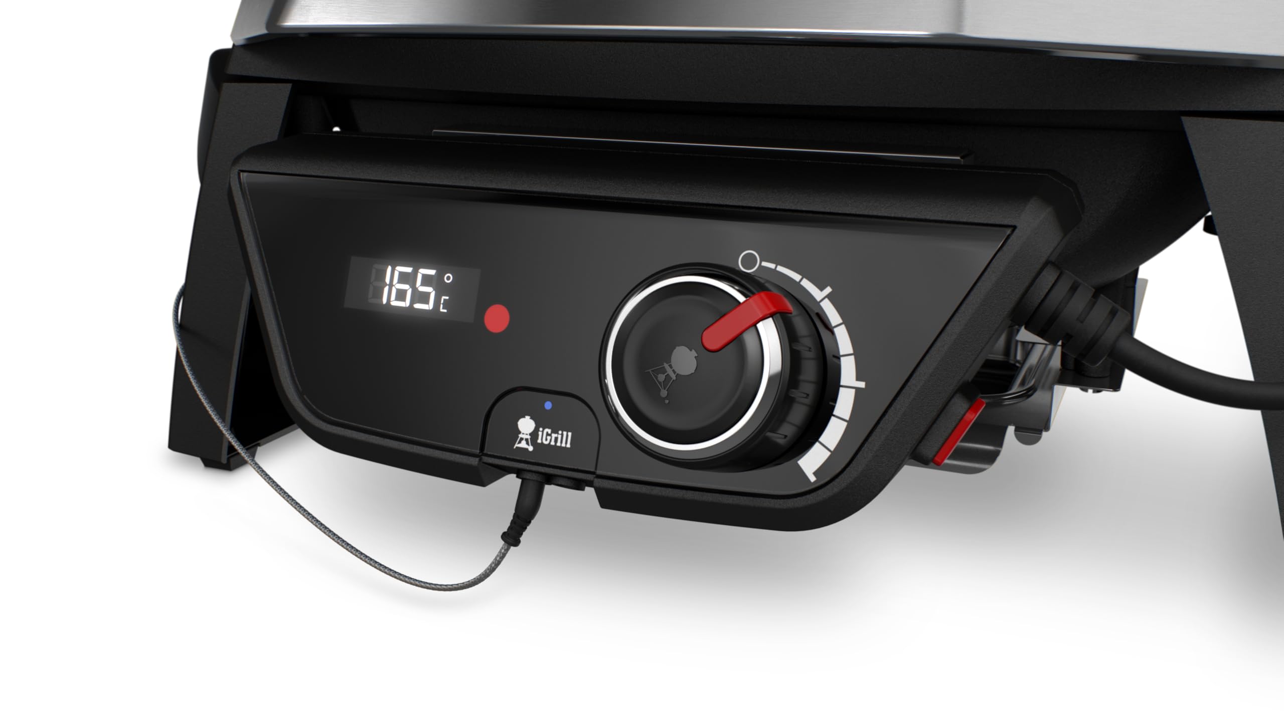 Weber Pulse 1000 Elektrogrill | 1800 W, Porzellanemaillierte Guss-Grillroste, Smarte digitale Temperaturkontrolle, 41 x 31 cm Grillfläche, Schwarz