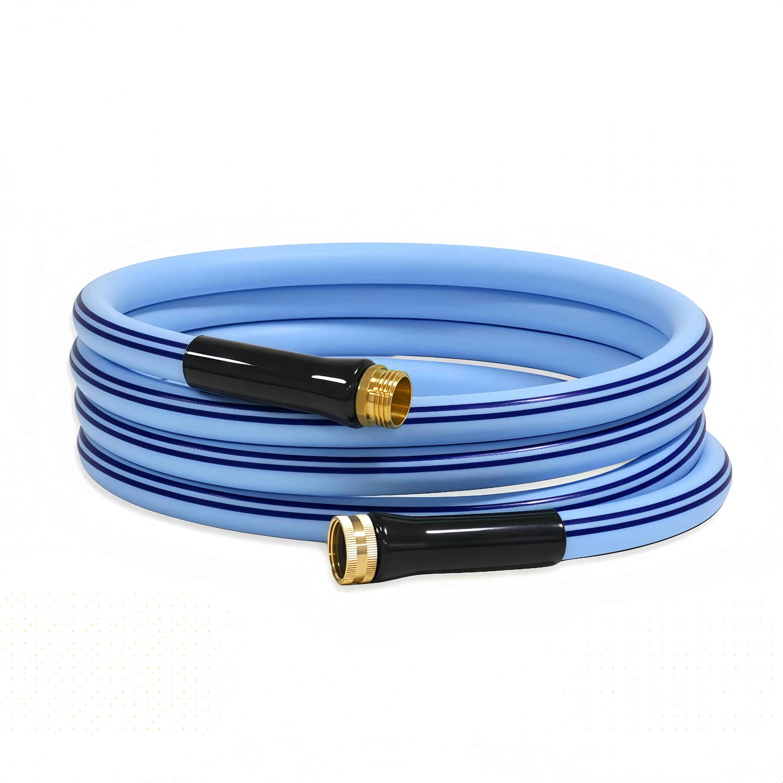 Atlantic Heavy Duty Garden Hose 12 ft x 5/8 Inch Blue Color, Short Connection Leader Hose with Male-Female Connectors (12 Feet)