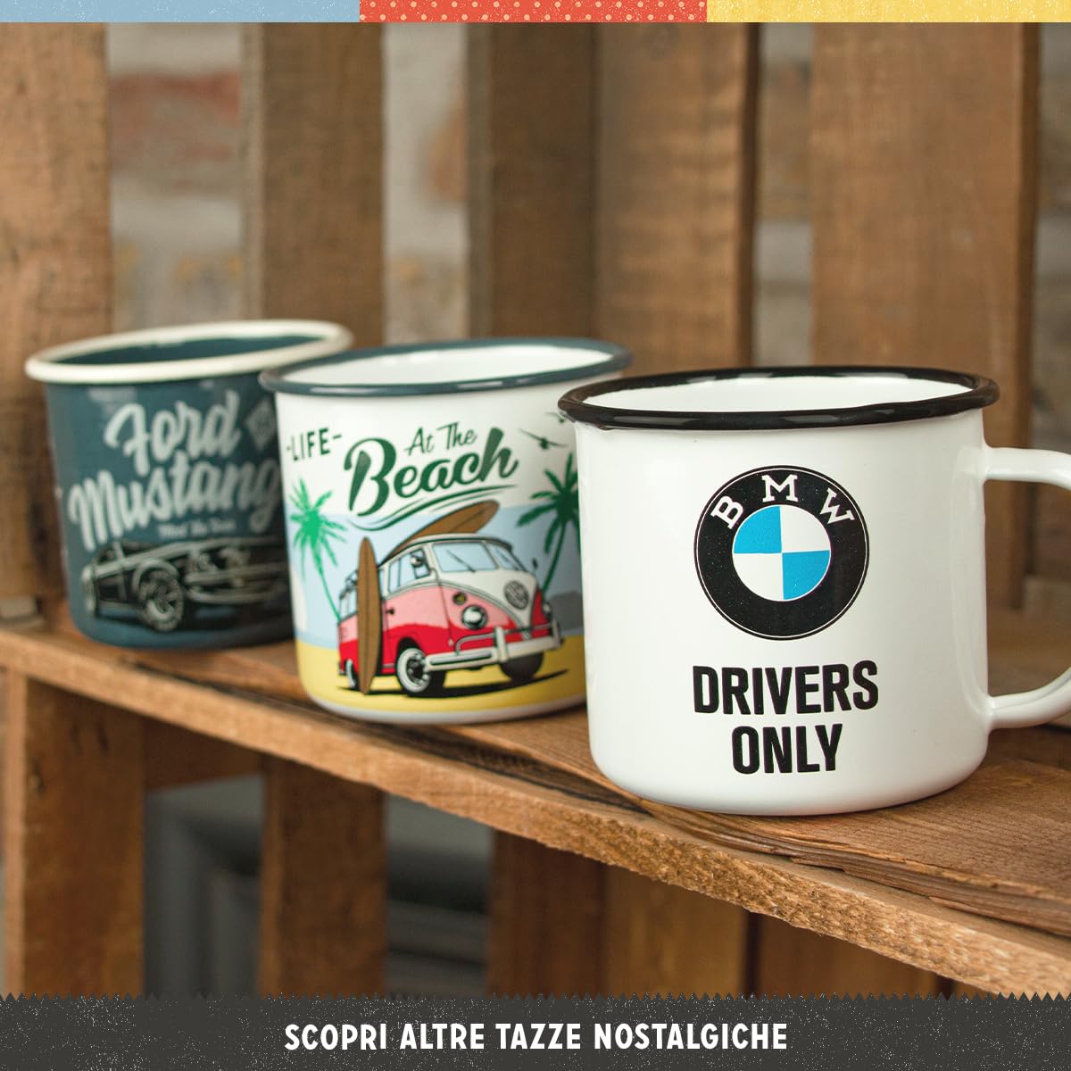 Nostalgic-Art Tazza smaltata retrò 360ml Triumph