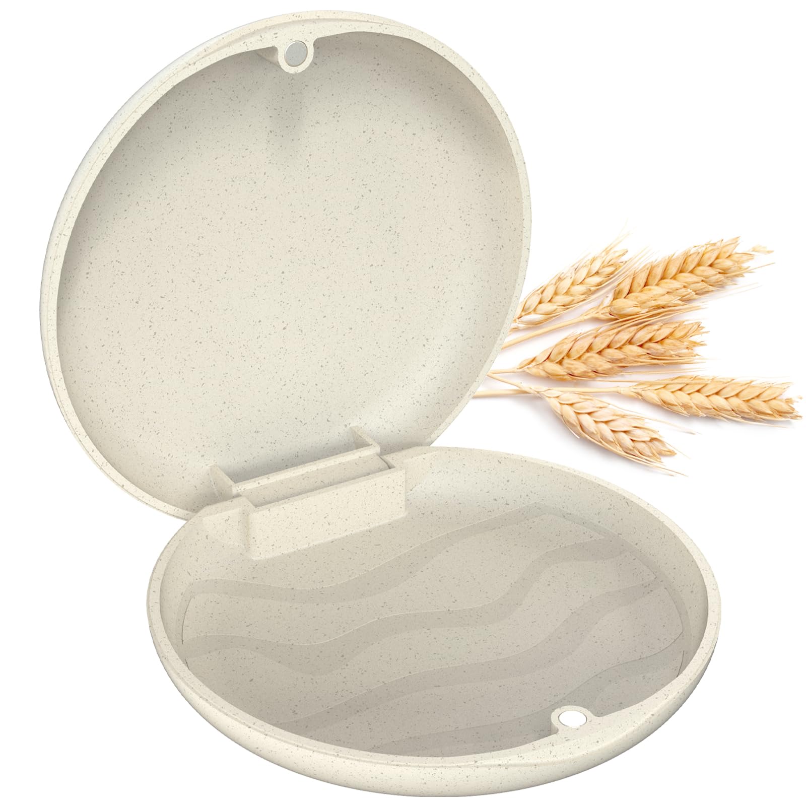 Ralegy Slim Aligner Case with Night Guard, Premium Retainer Mouth Guards Travel Case-Ivory