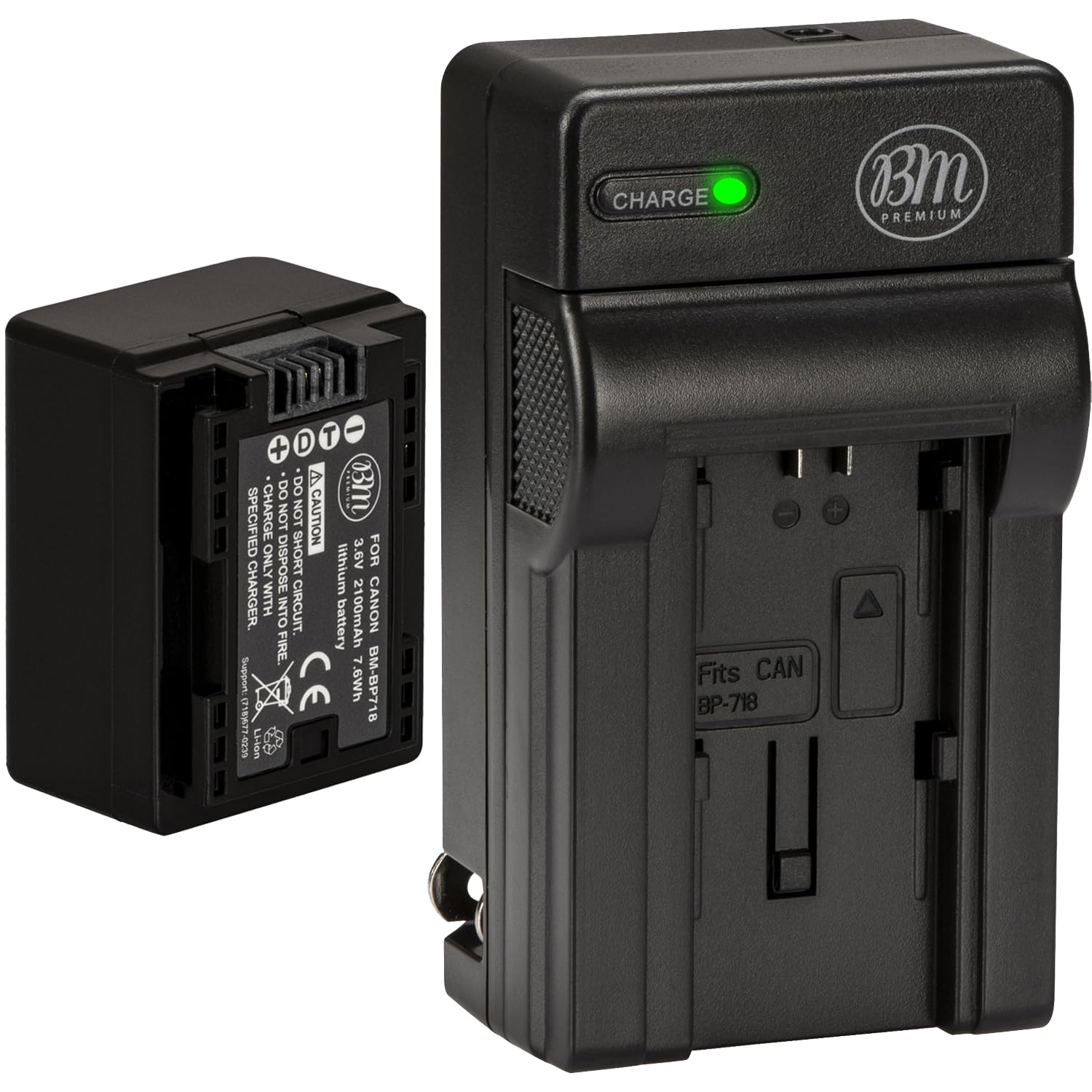 BP-718 Battery and Charger for Canon Vixia HFR80 HFR82 HFR800 HFM50 HFM52 HFM500 HFR30 HFR32 HFR300 HFR40 HFR42 HFR400 HFR50 HFR52 HFR500 HFR60 HFR62 HFR600 HFR70 HFR72 HFR700