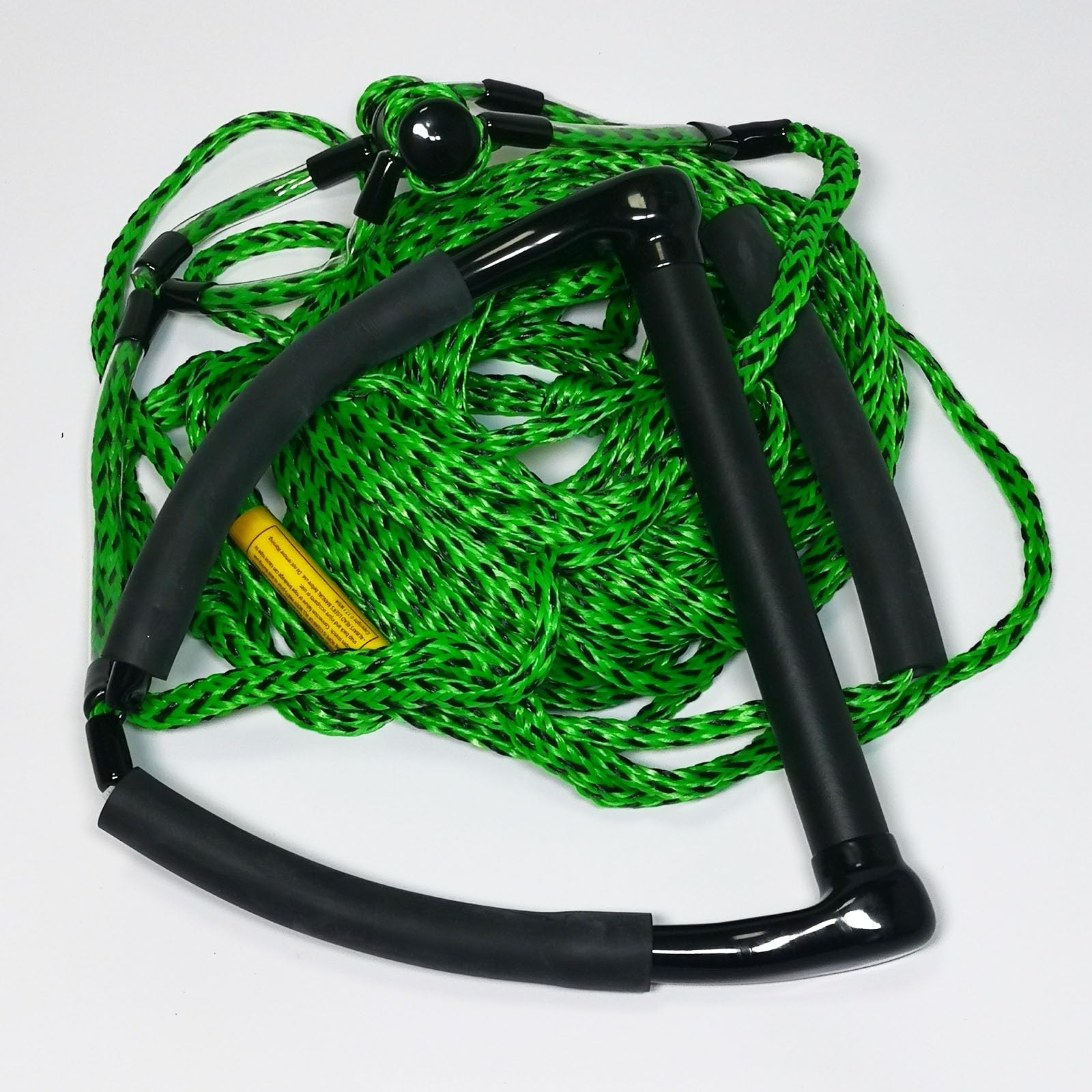 Cuerda de wakeboard de 75 pies con 2 asas, cuerda de remolque para tubos, cuerda de esquí, cuerda de remolque de barco, cuerda de esquí acuático