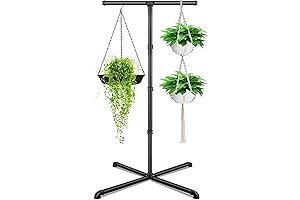 Indoor Hanging Plant Stand with 4 Hooks