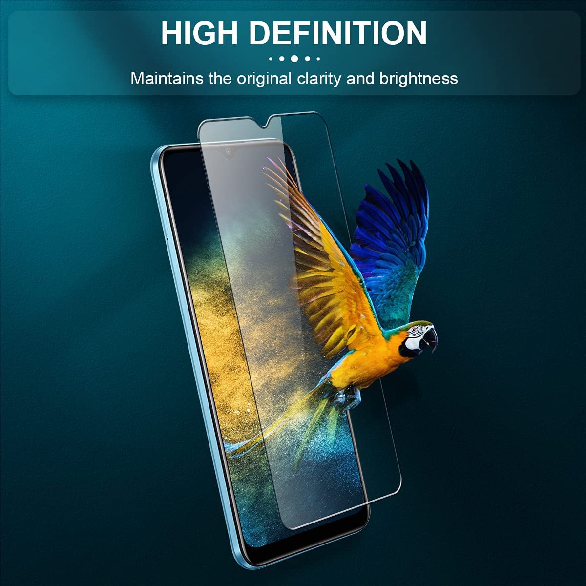Zidwzidwei Pellicola Protettiva in Vetro Temperato per Oukitel C21 Pro [ 3Pezzi], Durezza 9H, 2.5D Alta Definizione, Senza Bolle, Anti Graffio Protezione Schermo per Oukitel C21 Pro
